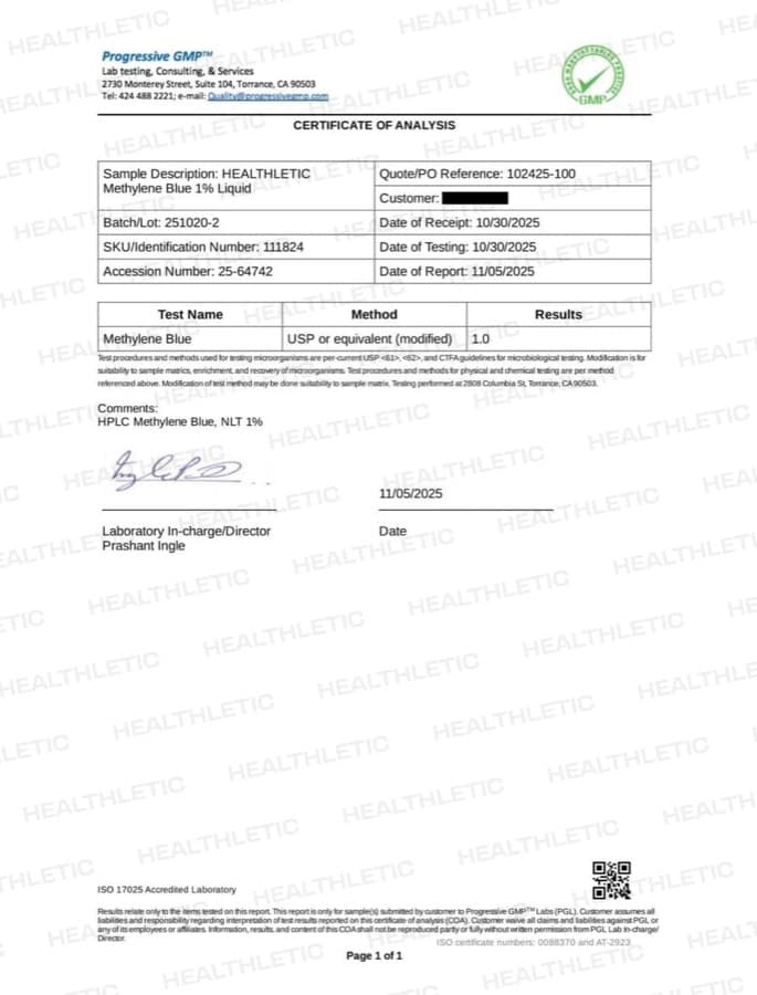 3rd party lab test certificate of analysis